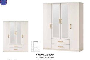 4 Kapaklı Dolap